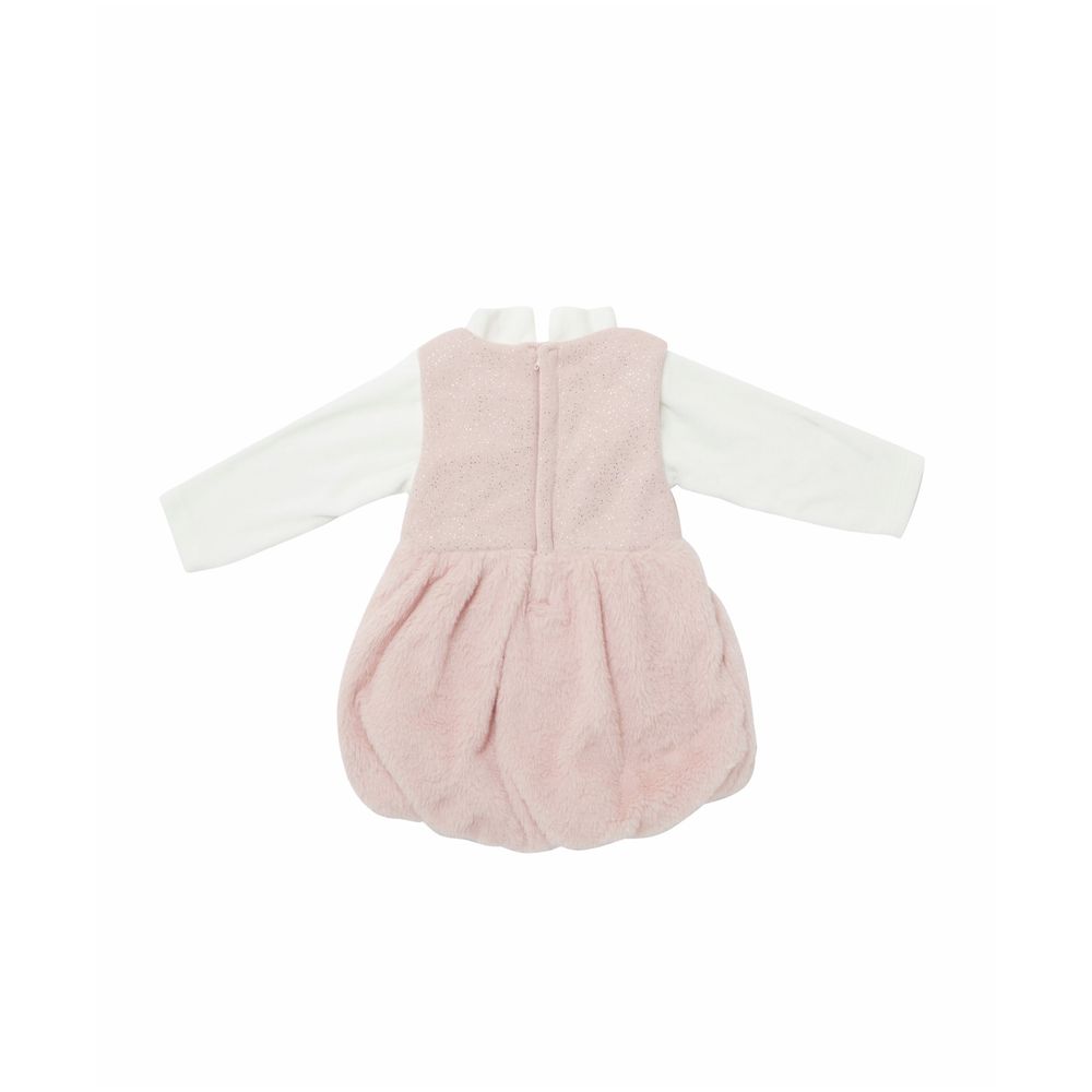 Little Kangaroos Party Dress with T-Shirt - Pink - 2 Pcs