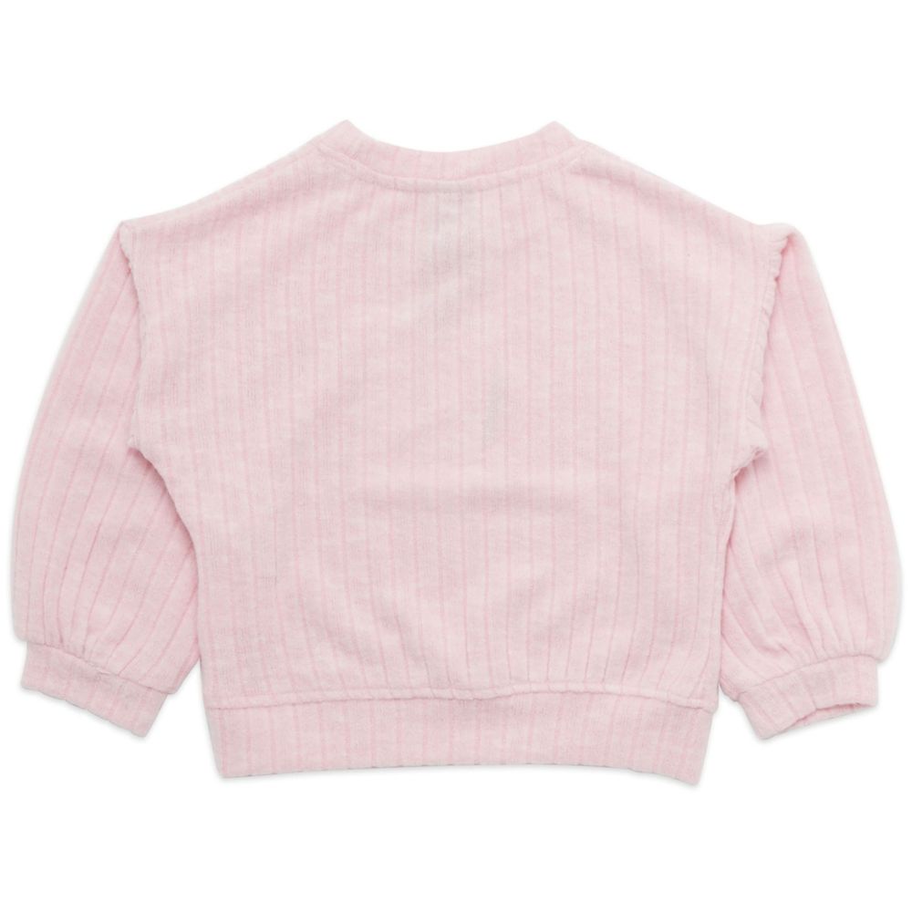 Little Kangaroos Girl Plain Sweatshirt - Baby Pink