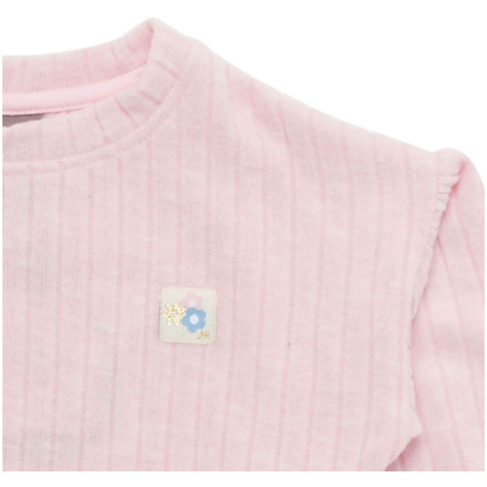 Little Kangaroos Girl Plain Sweatshirt - Baby Pink