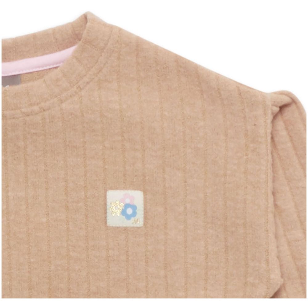 Little Kangaroos Girl's Plain Fawn Sweatshirt