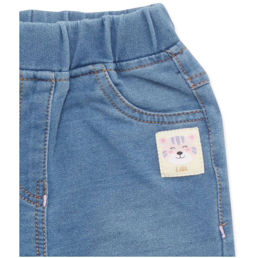Little Kangaroos Fully Elasticated Jeggings - Light Blue
