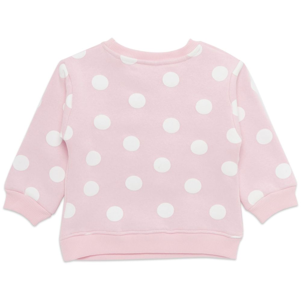 Little Kangaroos Polka Dot Sweatshirt - Baby Pink