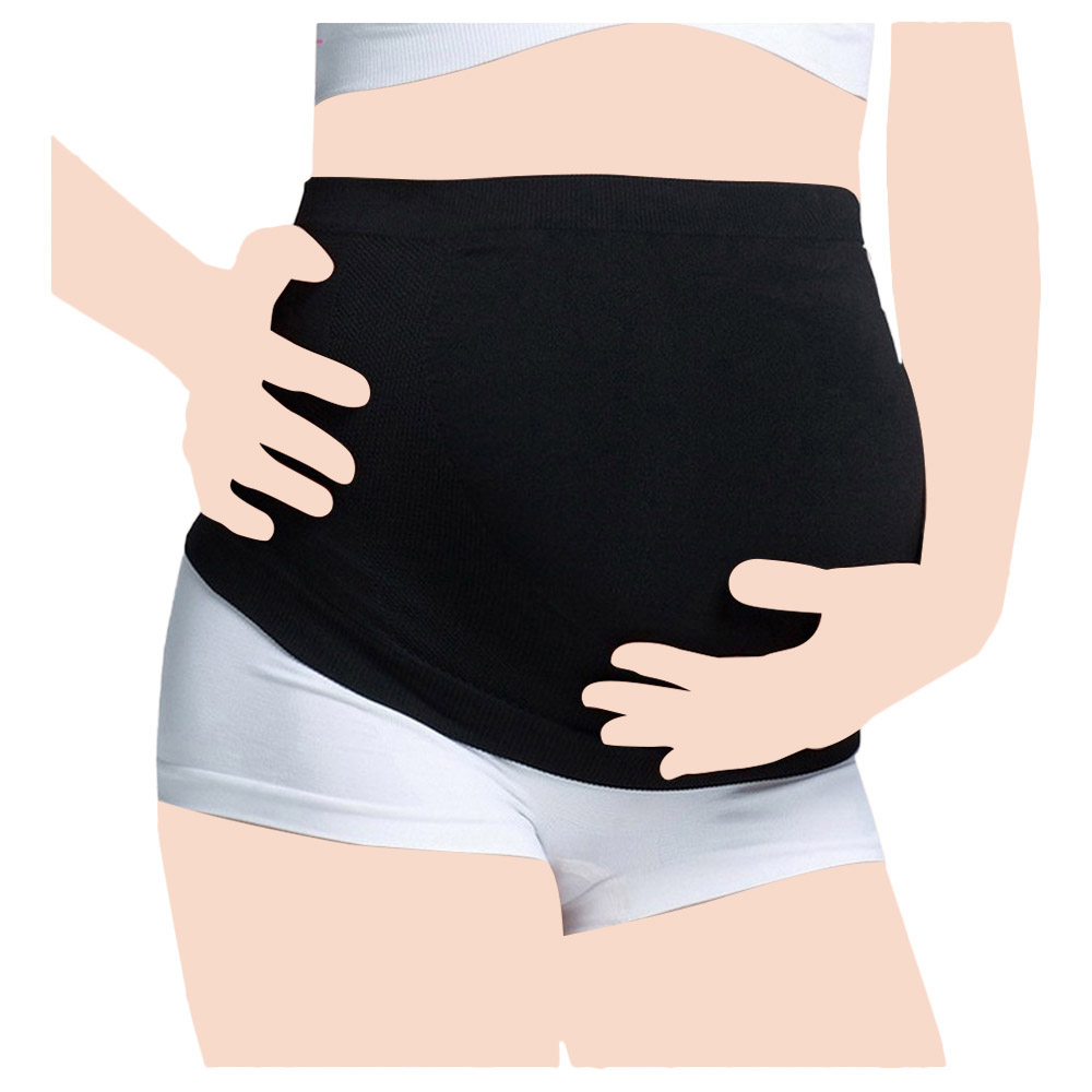 Blooming Blossom - Abdominal Maternity Support Belt - Black