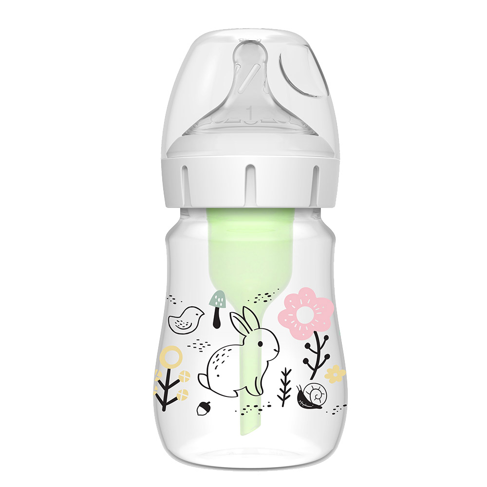 Dr. Brown's Polypropylene Wide-Neck Anti-Colic Options+ Baby Bottle - Woodland Bunny - 150 ml