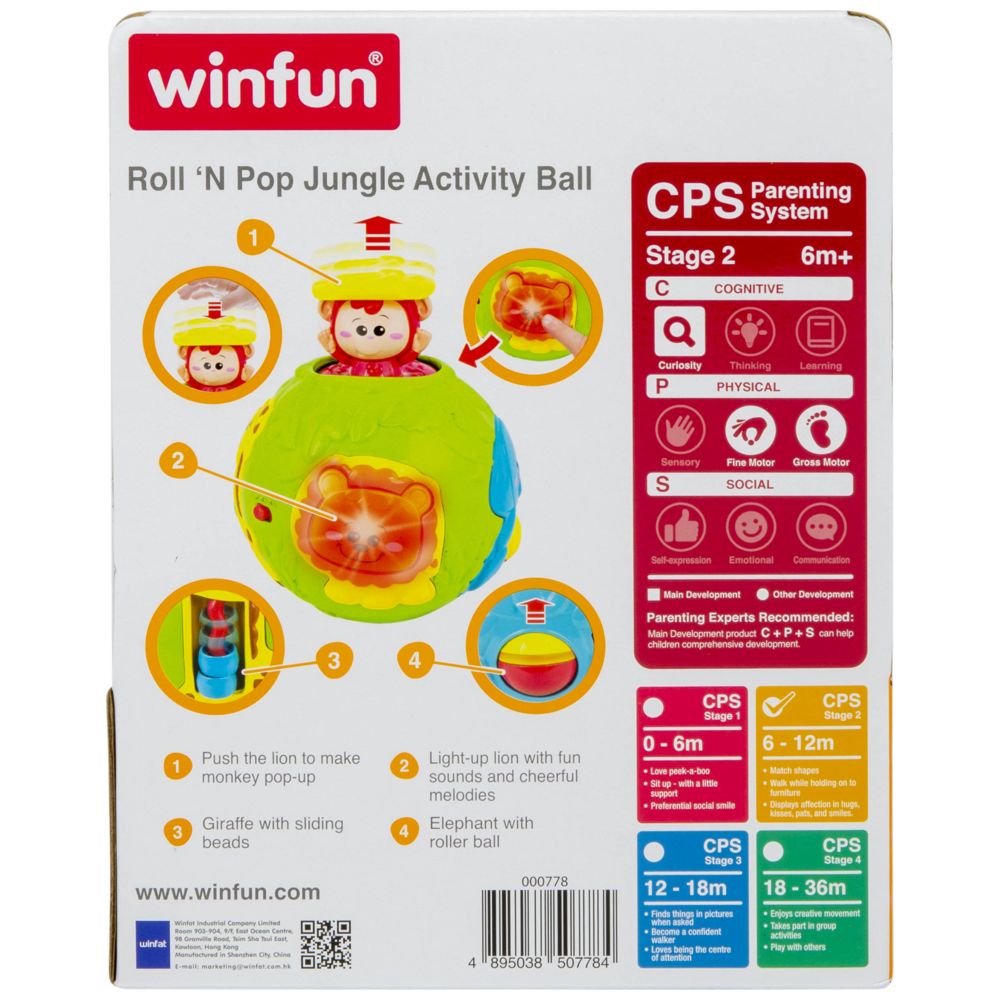 Winfun - Roll N Pop Jungle Activity Ball