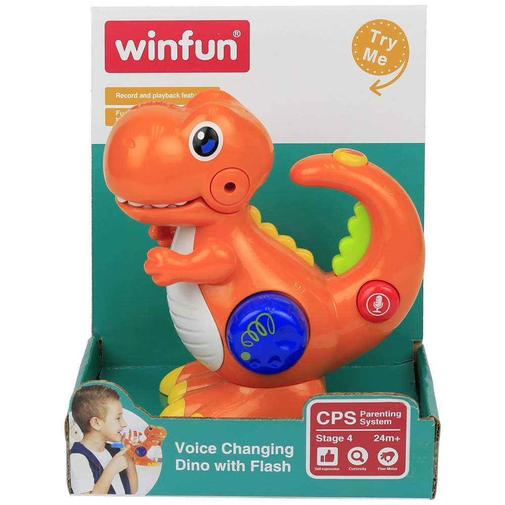Winfun - Voice Changing Dino With Flash - Orange