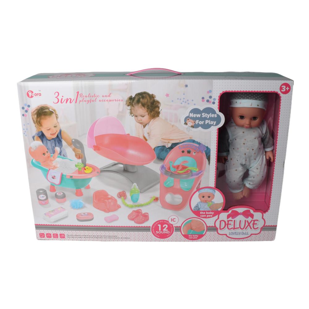 Vdora Dolls - 3-In-1 Baby Doll Playset w/ Accessories - 17 Pcs