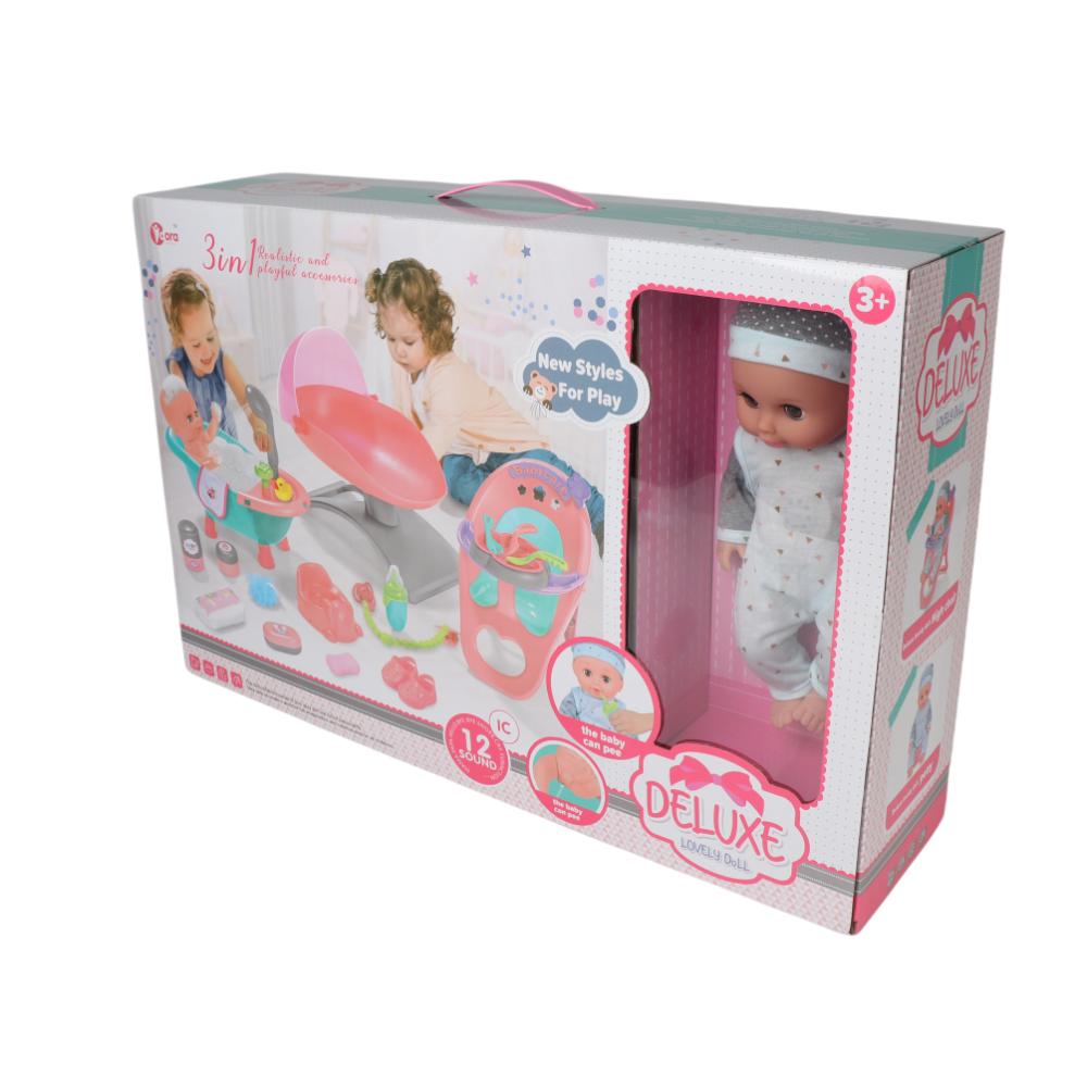 Vdora Dolls - 3-In-1 Baby Doll Playset w/ Accessories - 17 Pcs