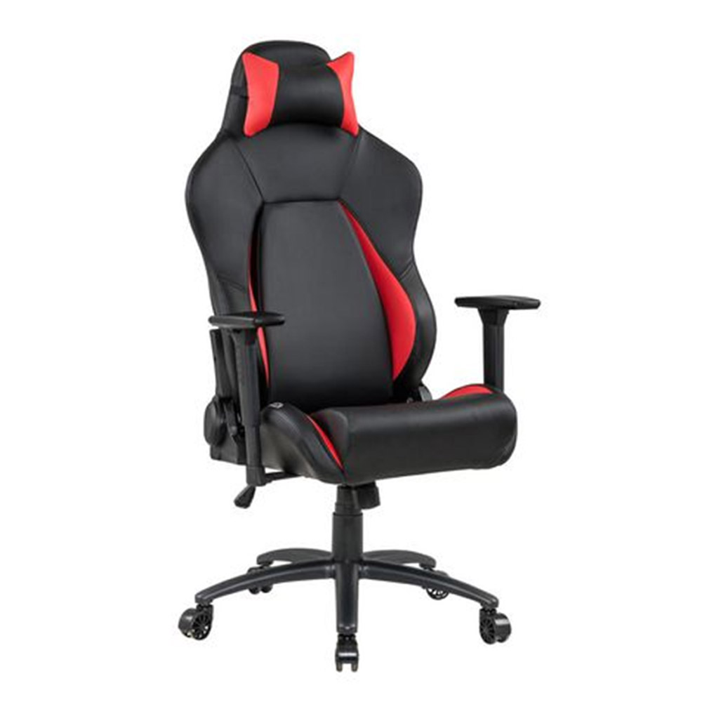 XFX - Faux Leather Ergonomic Gaming Chair - Black/Red