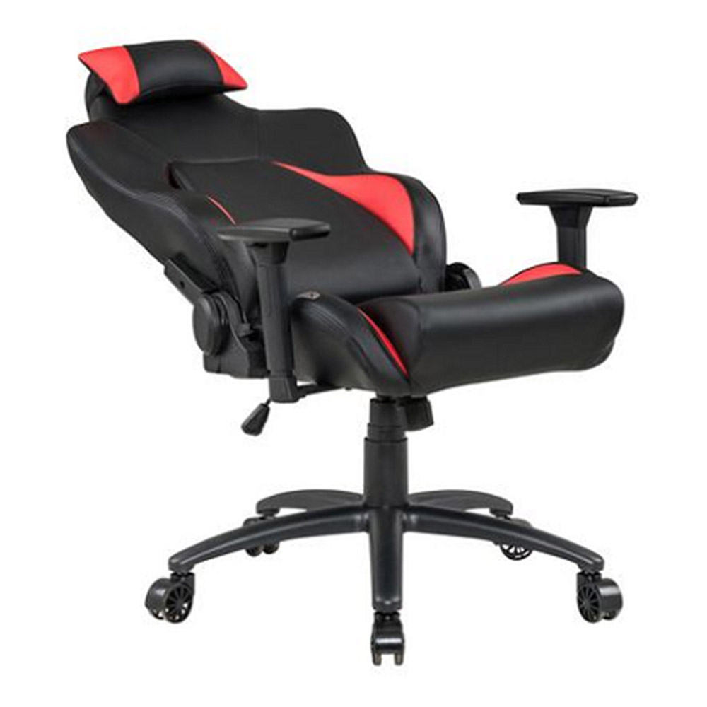XFX - Faux Leather Ergonomic Gaming Chair - Black/Red