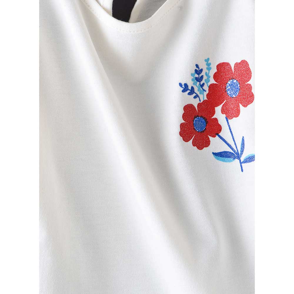 Jelliene Girls Comfortable Everyday Wear T-Shirt - White