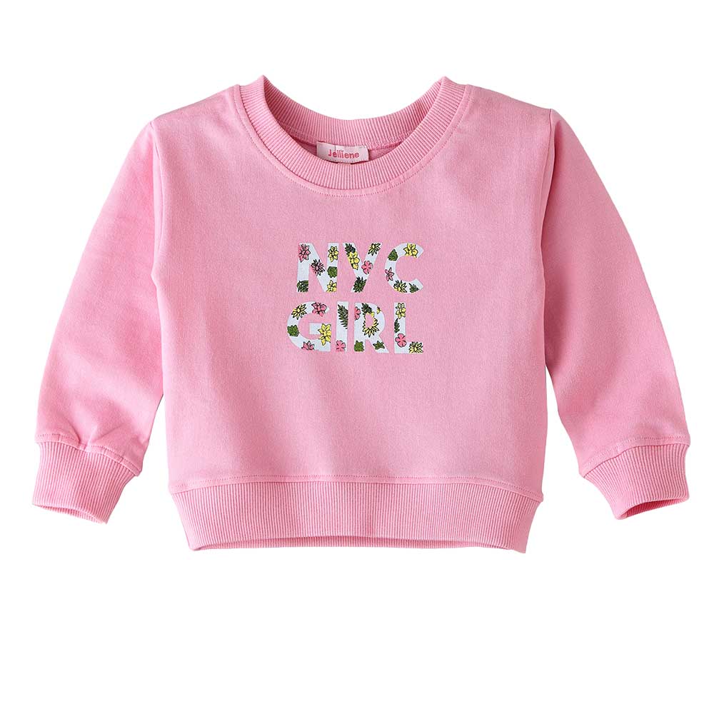 Jelliene Girls Soft & Comfortable Cotton Sweatshirt - Pink