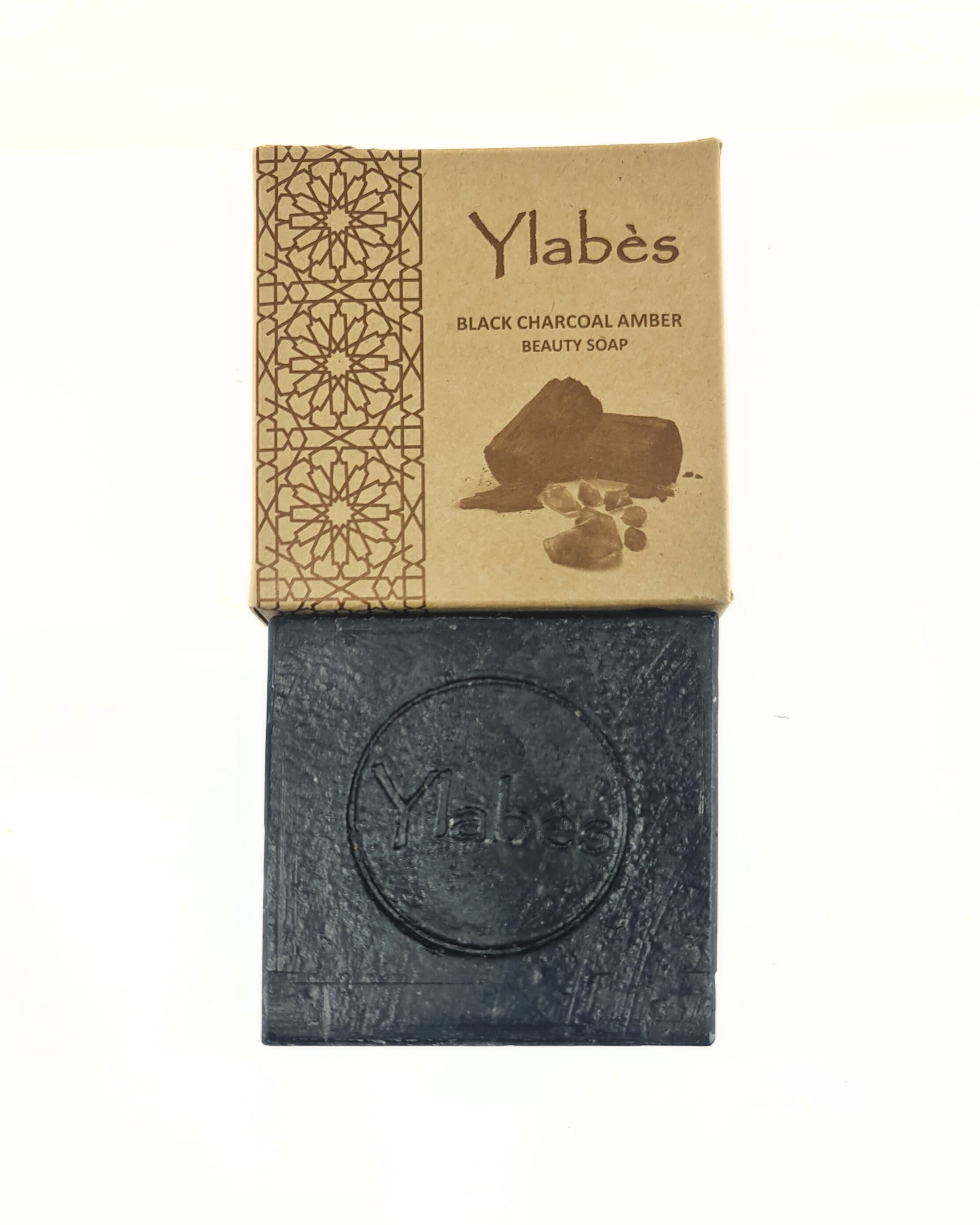 Ylabes - Loofah with Amber Black Activated Charcoal Natural Organic Handmade Soap - 100g