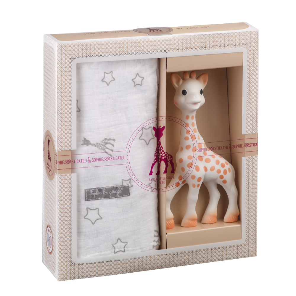 Sophie La Girafe - Teether & Swaddle Gift Set 2 Pc - Multicolor