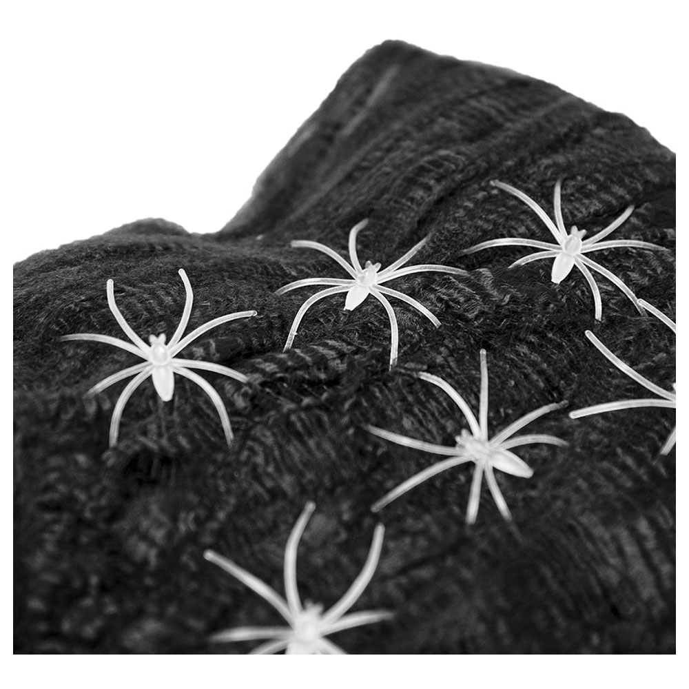 Mad Toys - Black Spider Web with 4 White Tiny Spiders Halloween Decoration