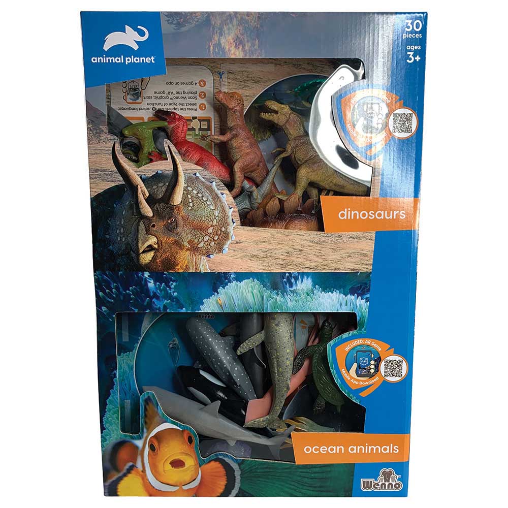 Wenno - Dinosaur & Ocean Animal Playset - 30pcs