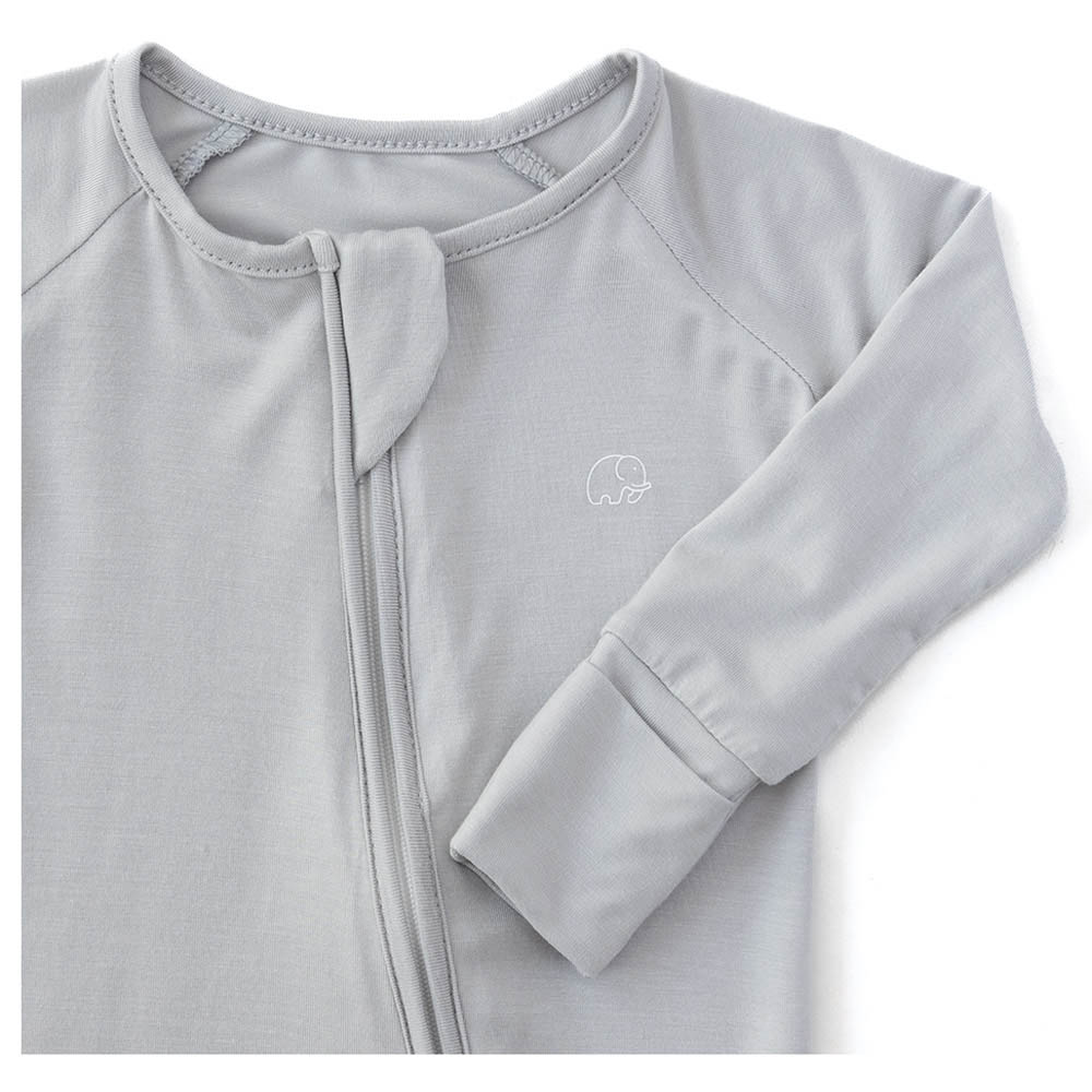 Anvi Baby Organic Bamboo Zipper Romper Cloudy - Grey
