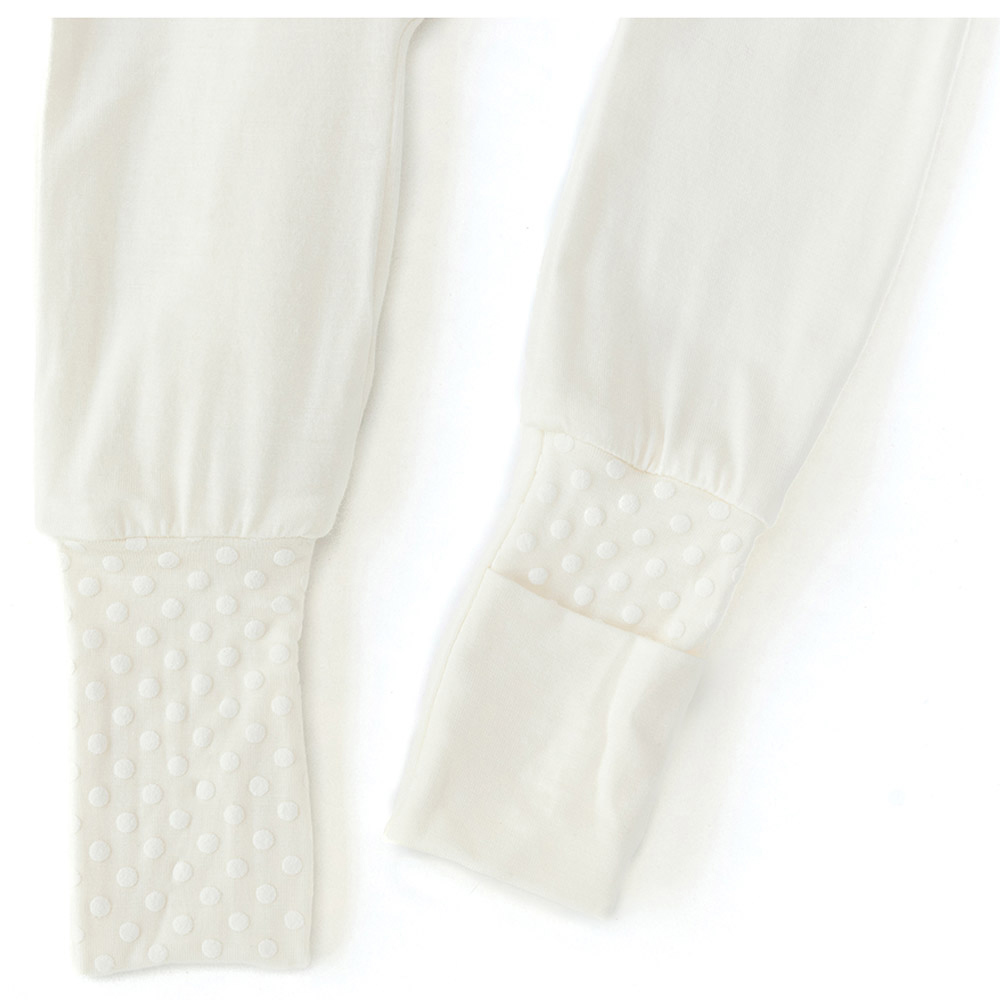 Anvi Baby Organic Bamboo Zipper Romper Daisy - White