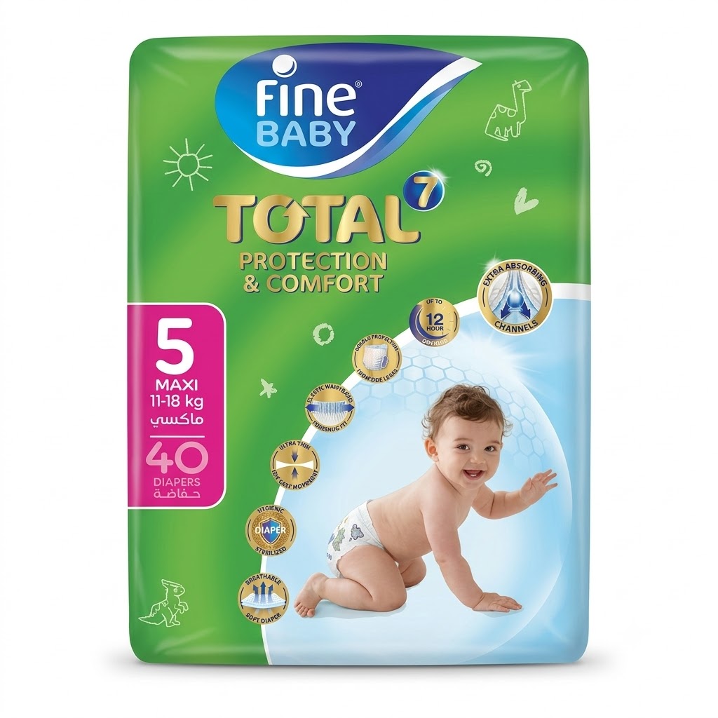 Fine Baby - Baby Diapers Size 5 Maxi 11-18kg - 40pcs Diapers
