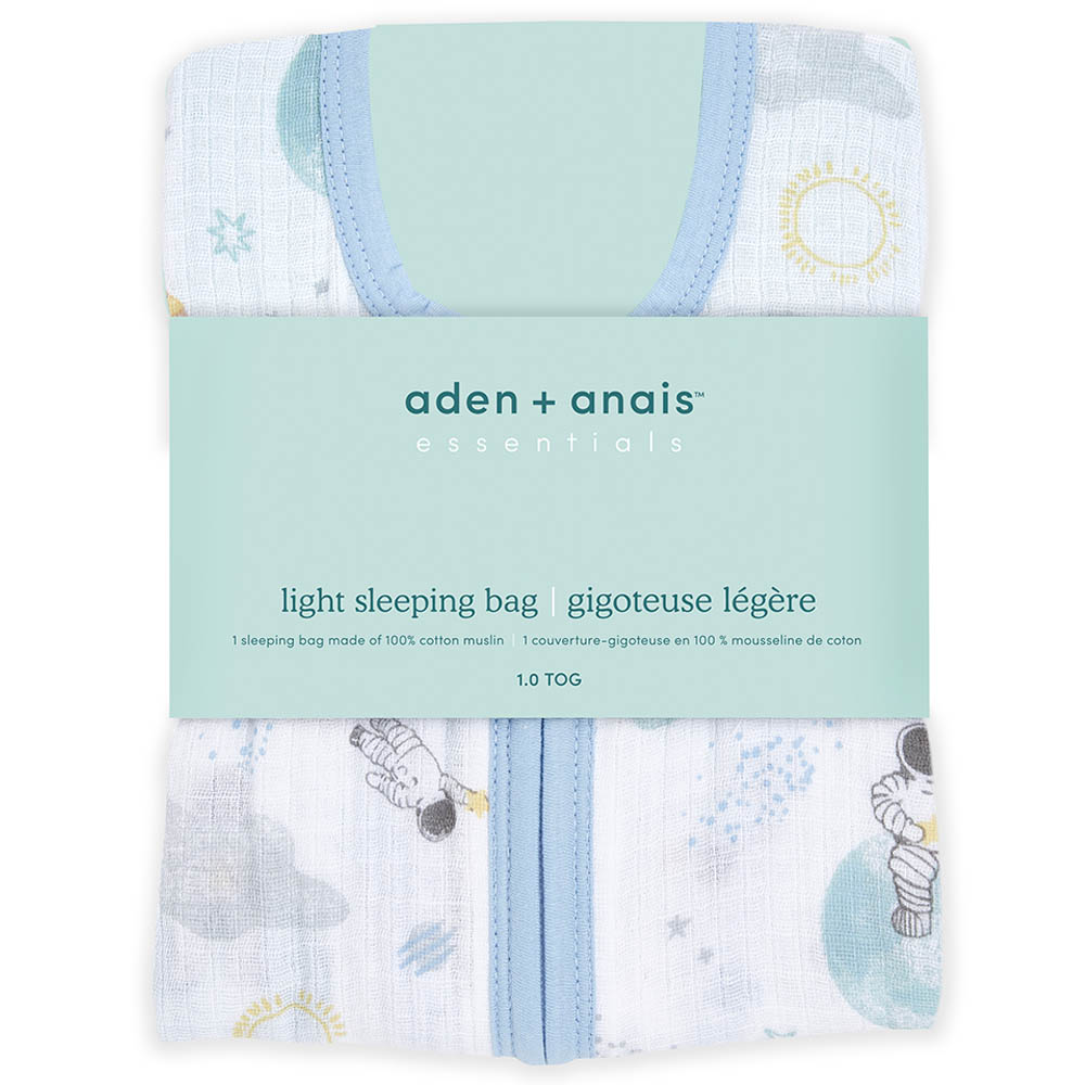 Aden + Anais - Cotton Muslin - Light Sleeping Bag - Space Explorer - (0-6m)