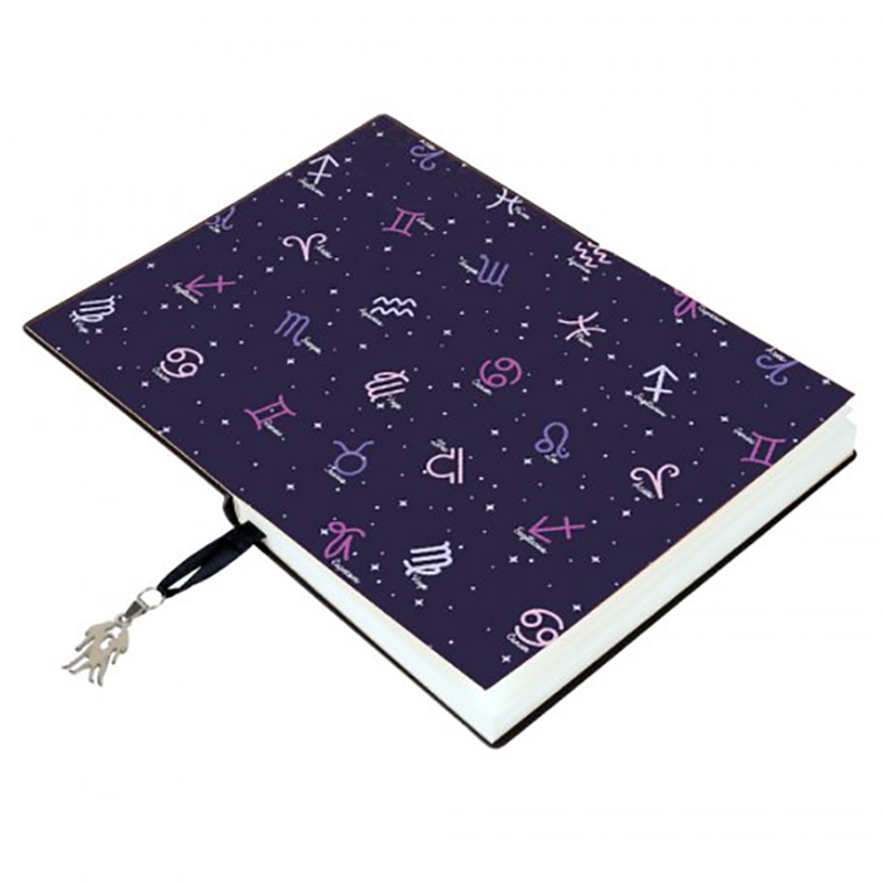 Doodle - Gemini - Zodiac Birthday Gift B6 Diary - Black
