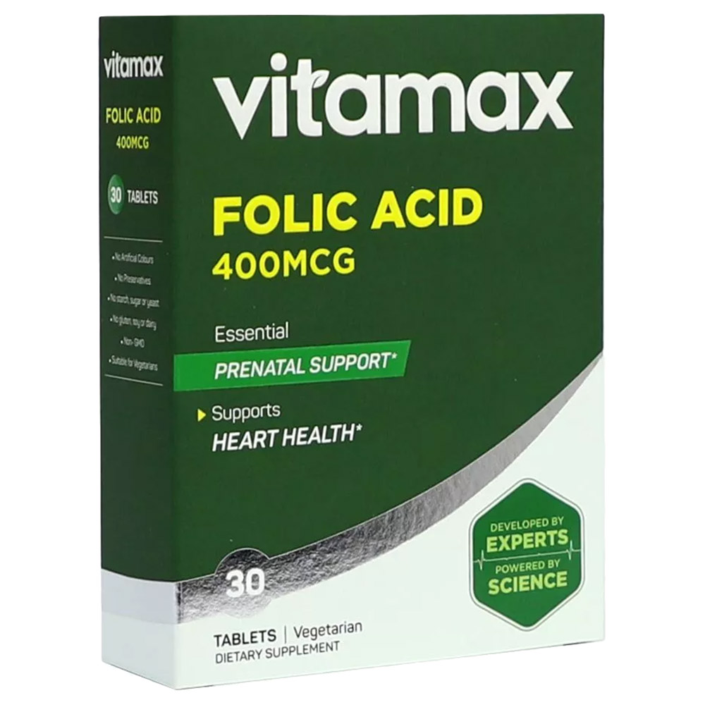 Vitamax - Folic Acid Tablets 400Mcg - 30's
