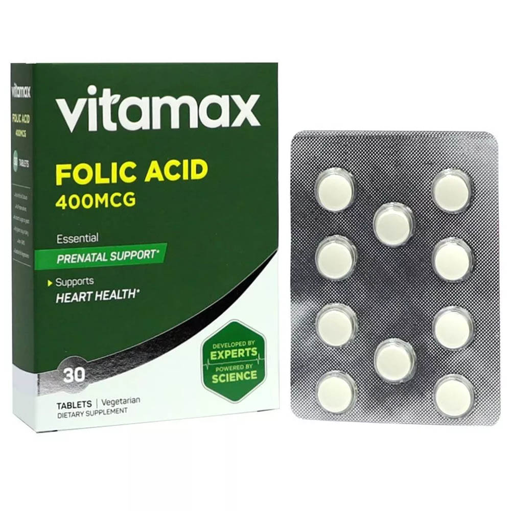 Vitamax - Folic Acid Tablets 400Mcg - 30's