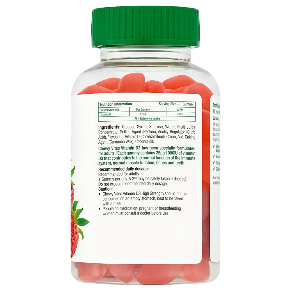 Chewy Vites - Adults Vitamin D3 Extra Strength - 60 Gummies