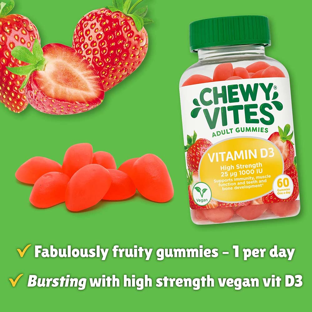 Chewy Vites - Adults Vitamin D3 Extra Strength - 60 Gummies