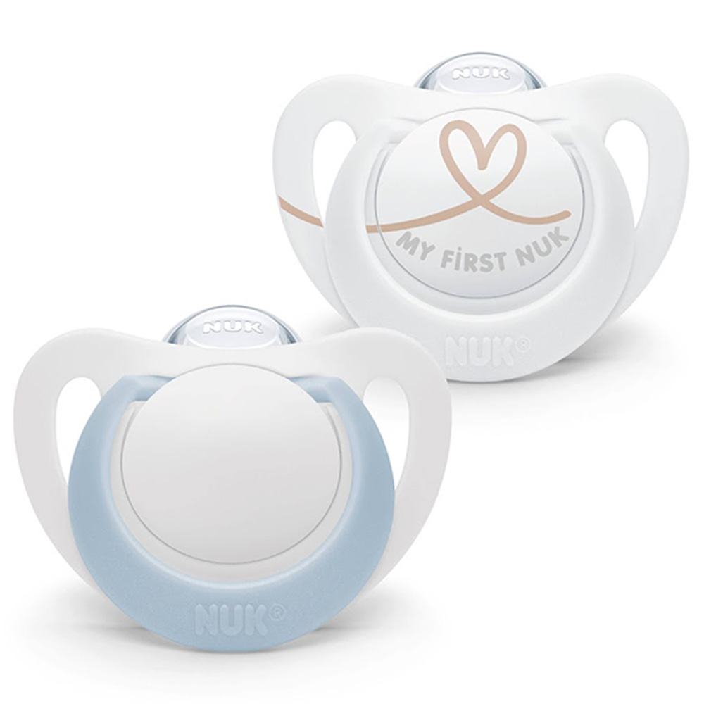 Nuk - Star Silicone Soother - 0-6M - Style May Vary