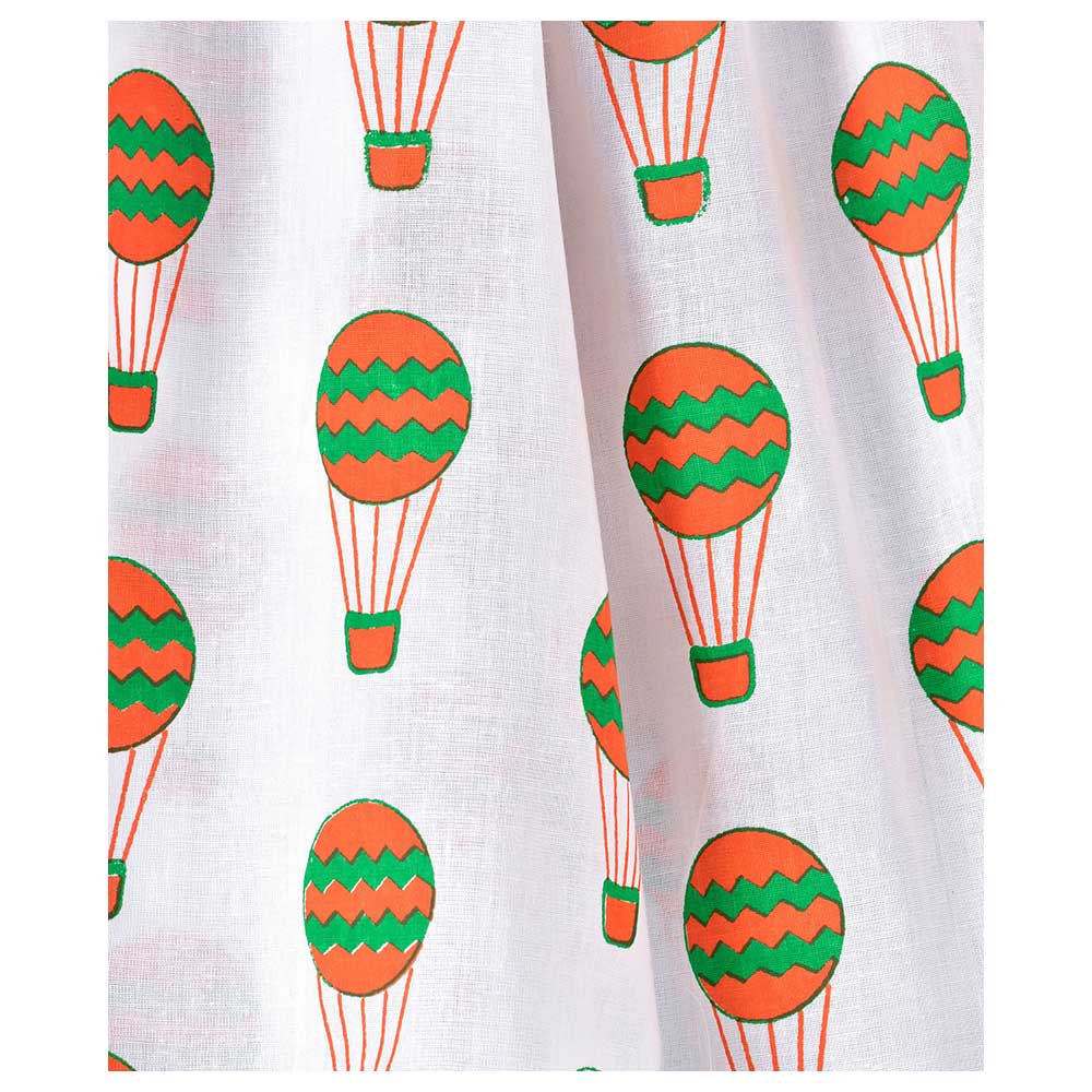 Ayra Ethnic Full Sleeves Balloon Design Nightsuit - White