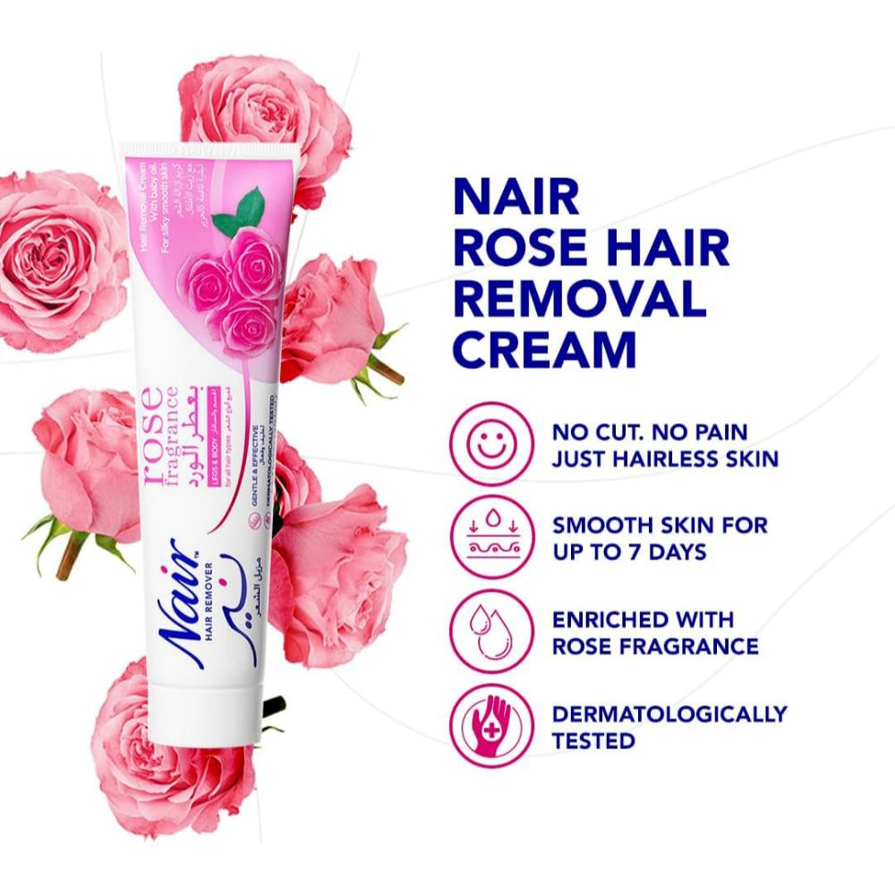 Nair - Hair Remover Cream Tube Rose 110gm