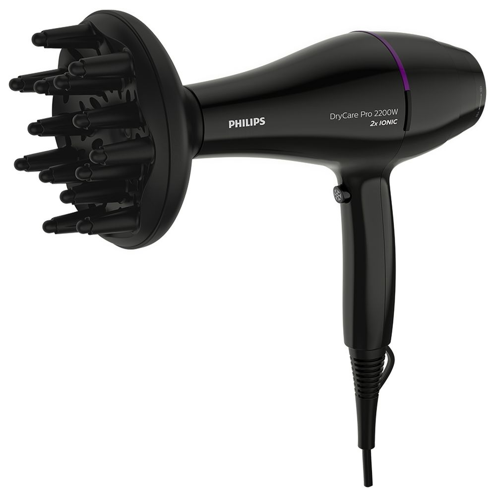 Philips BHD274/03 Drycare Pro Hairdryer With Diffuser Black