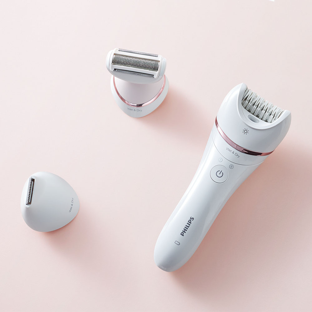Philips - BRE720 Series 8000 Wet & Dry Epilator - White
