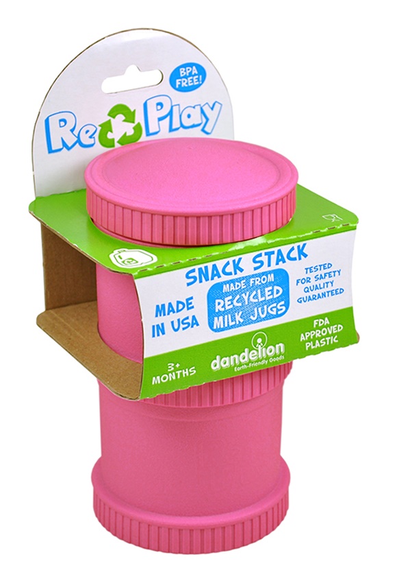 Re-Play Double Snack Stack - Bright Pink
