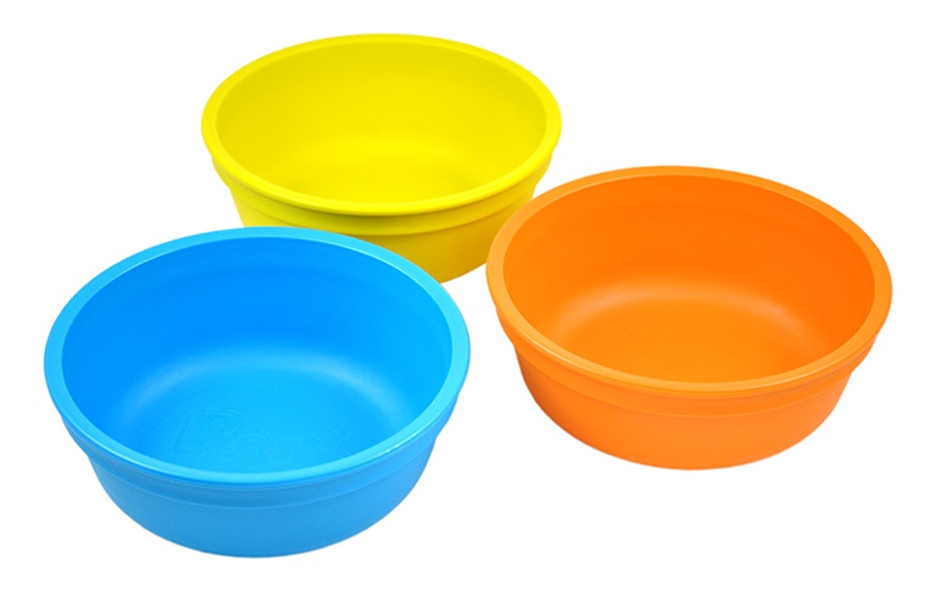 Re-Play 3 Pack Bowls - Sky Blue, Orange & Yellow