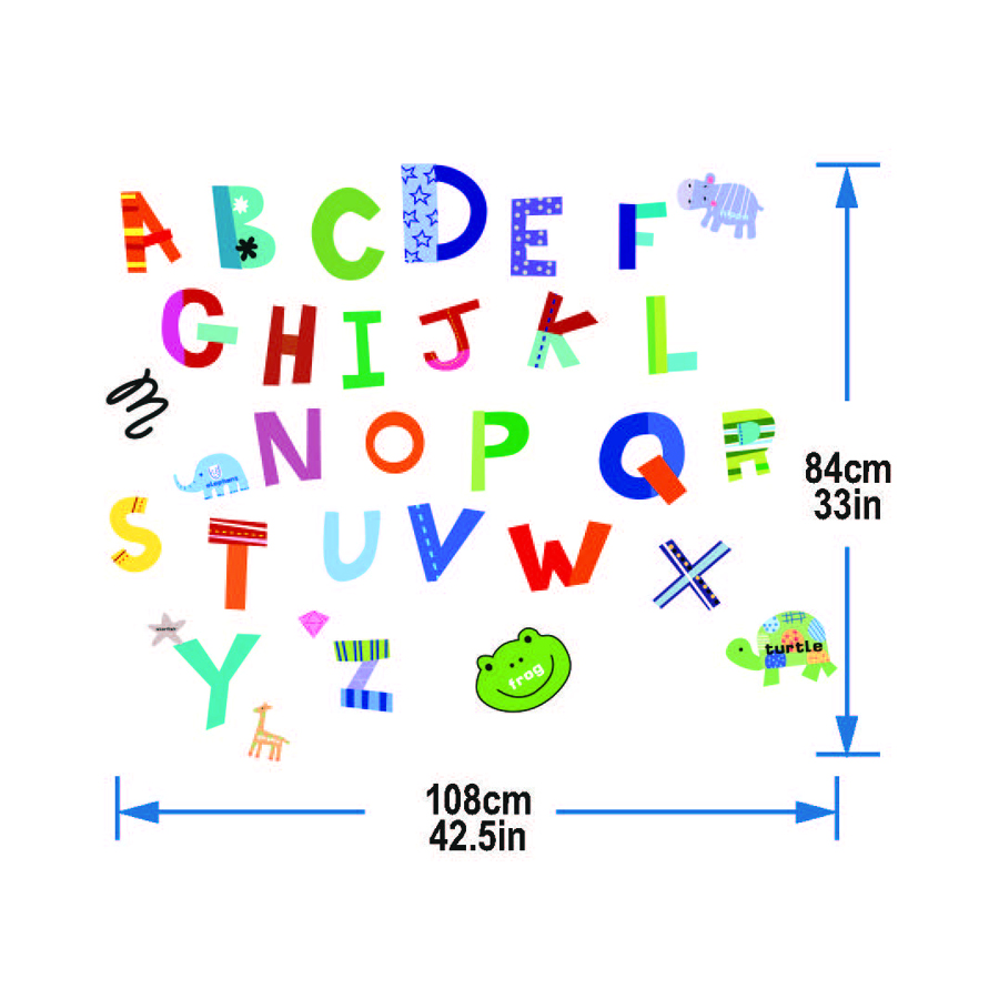 StickieArt - Colorful Alphabets Removable Stickers-Medium