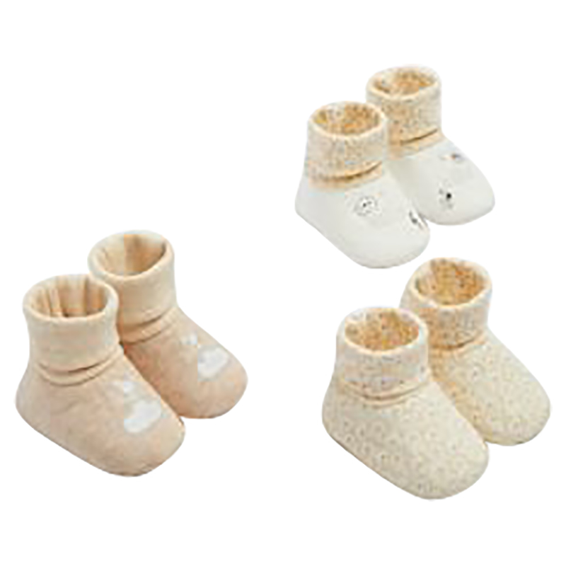 Mothercare - 3Pc-Set - Bear & Mouse Sock-Top Baby Booties