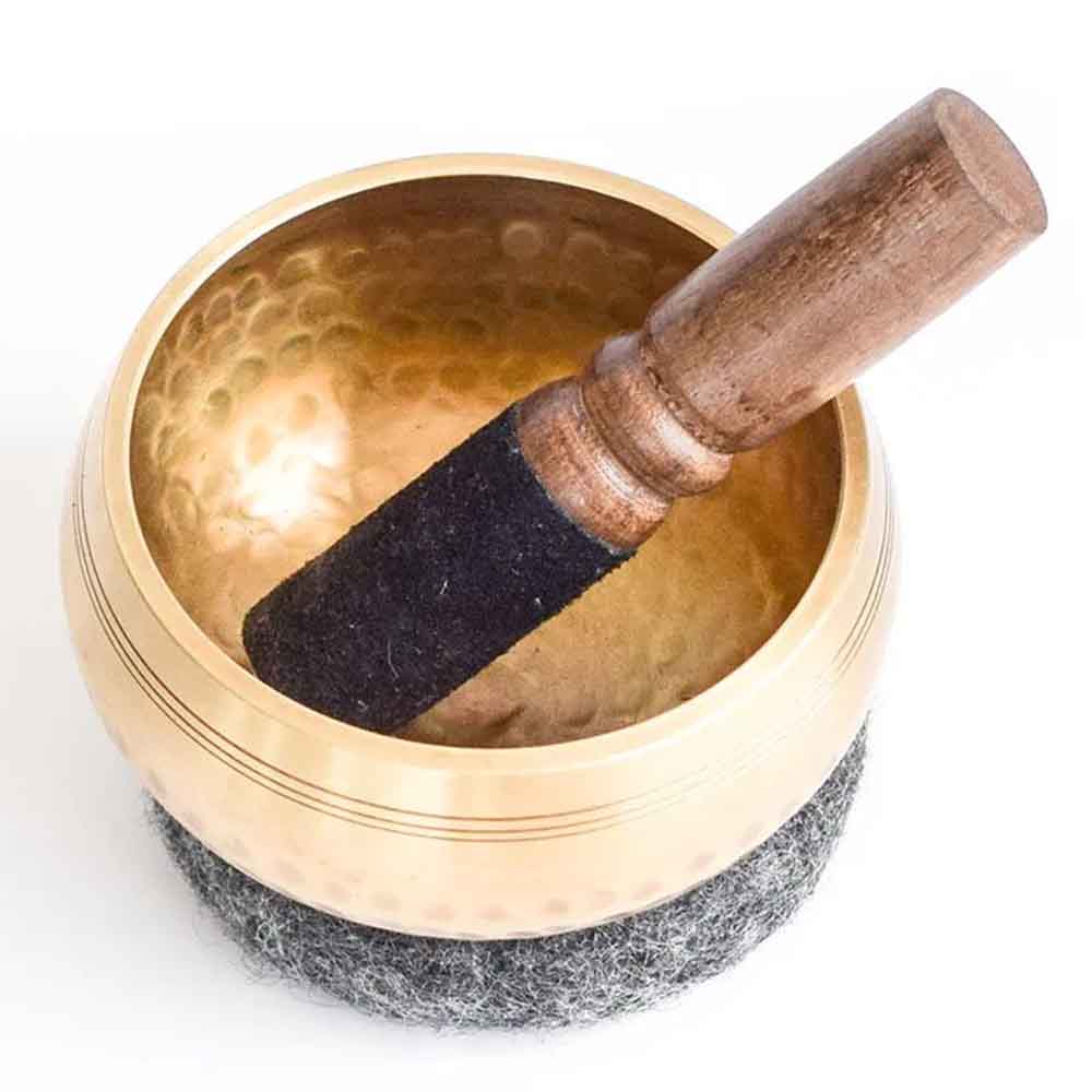 Halfmoon - Hammered Brass Singing Bowl - 4Inch