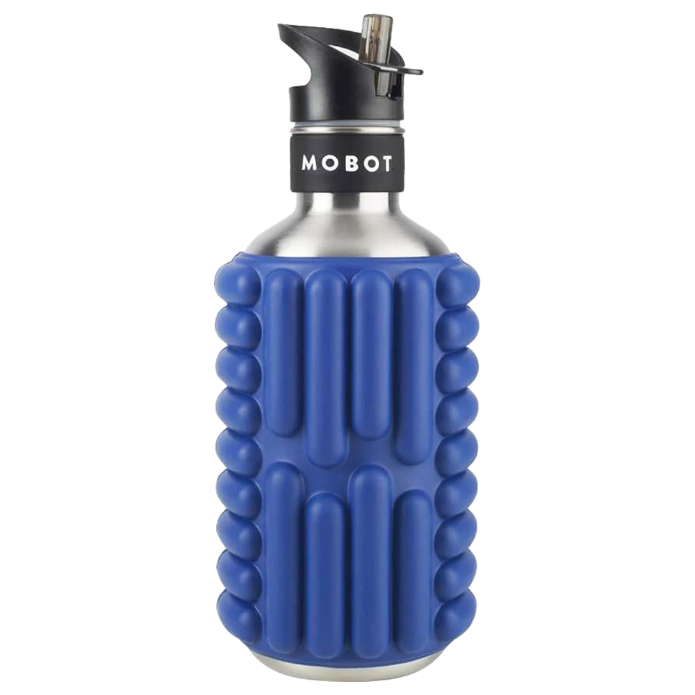 Mobot - Big Bertha Foam Roller Water Bottle - 1.18L - Blue Steel