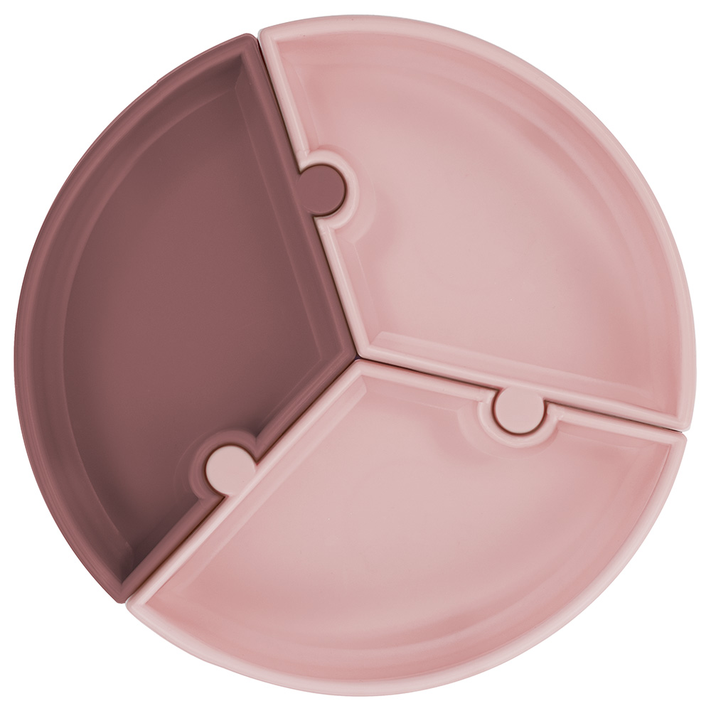 Minikoioi Silicone Puzzle Plate - Pink/Rose