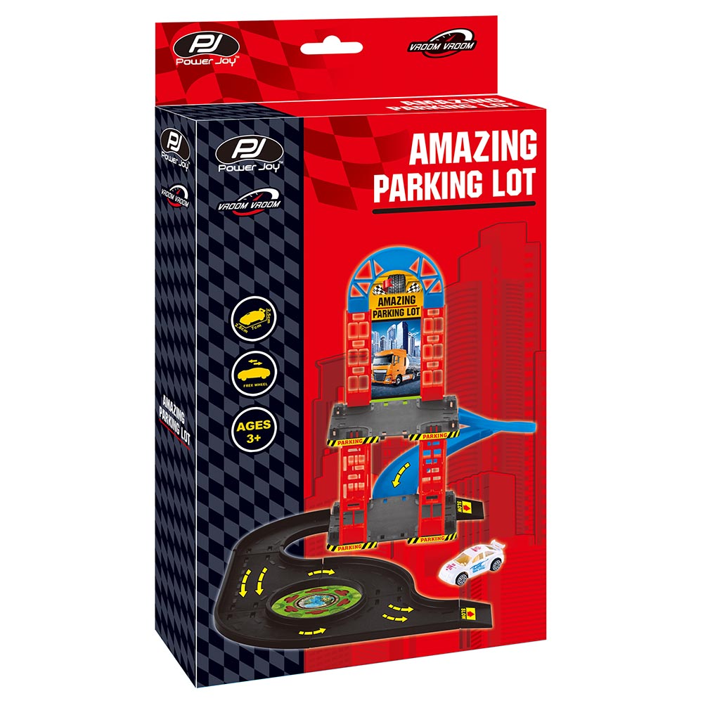 Power Joy - V.Vroom Amazing Parking Lot With Car Playset
