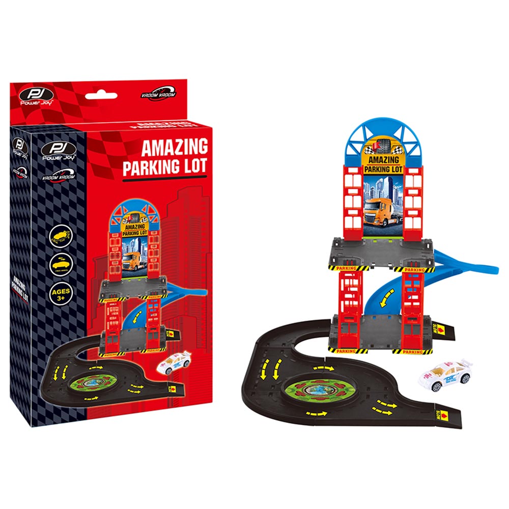 Power Joy - V.Vroom Amazing Parking Lot With Car Playset