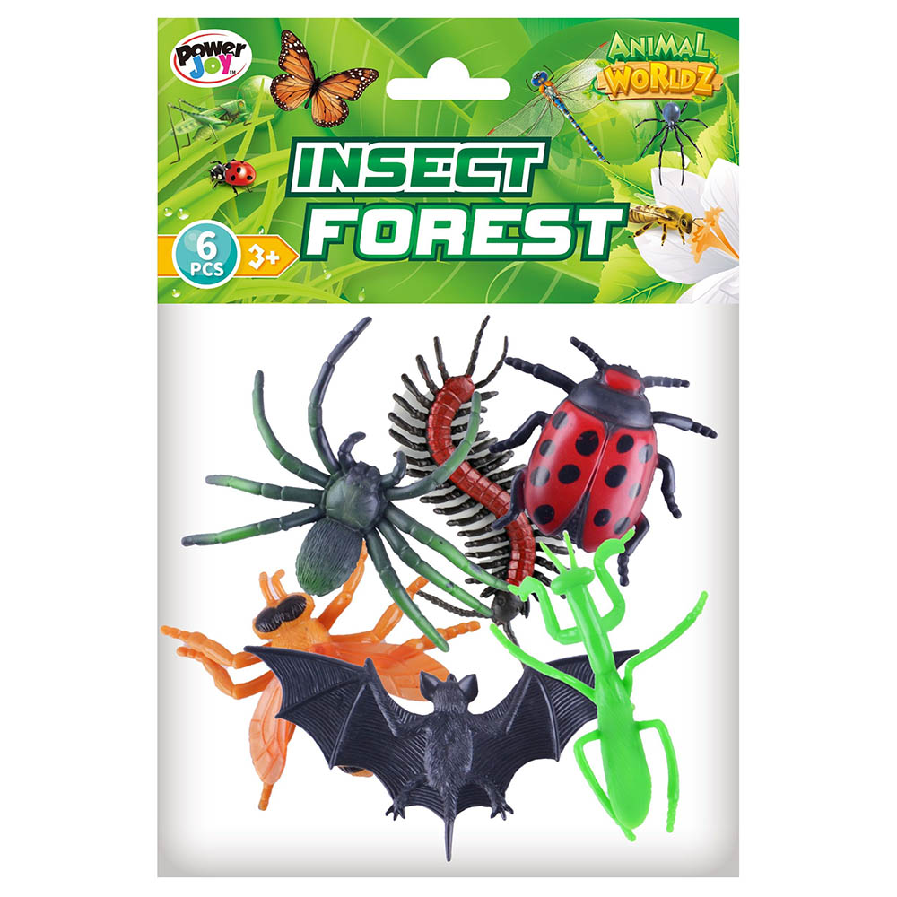 Power Joy - Figurine - Insects - 4-Inch - 6pcs - Style may vary