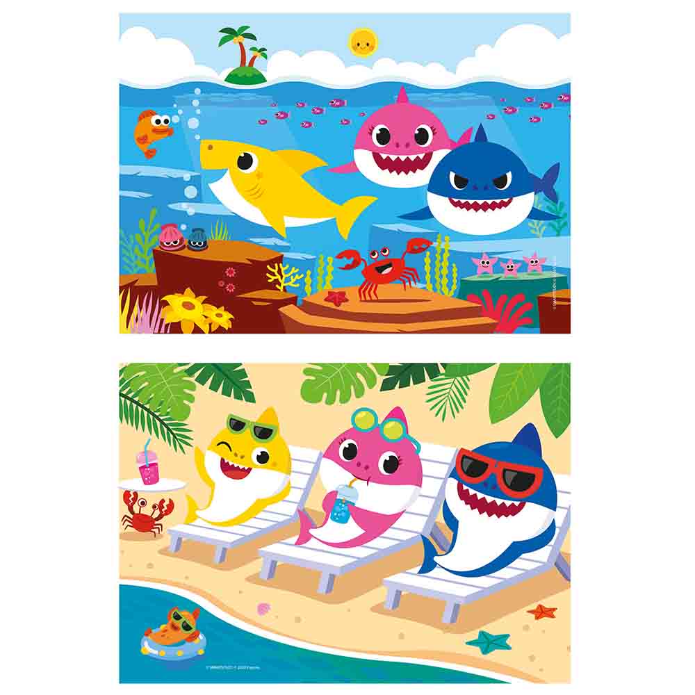 Clementoni - Babyshark Supercolor Puzzle - 2x20pcs