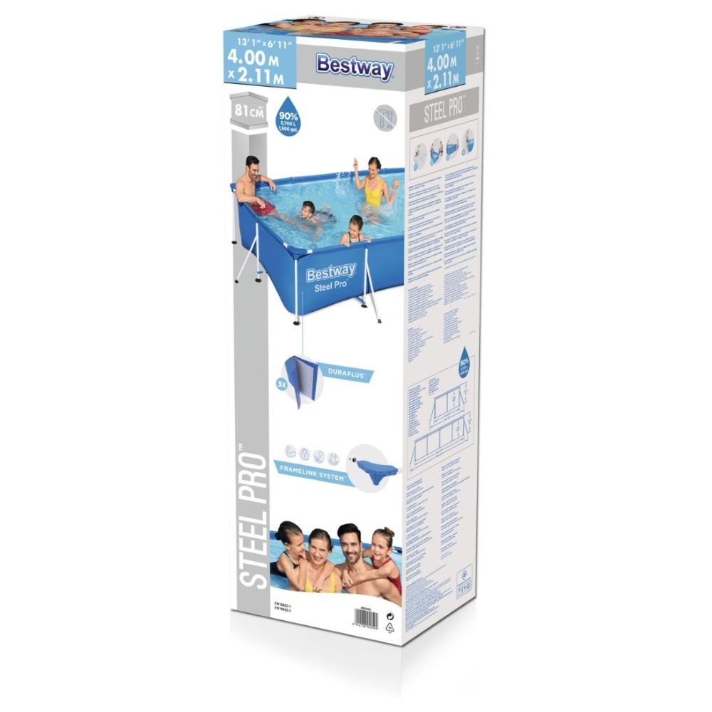 Bestway - Steel Splash Pool 400 x 211 x 81cm