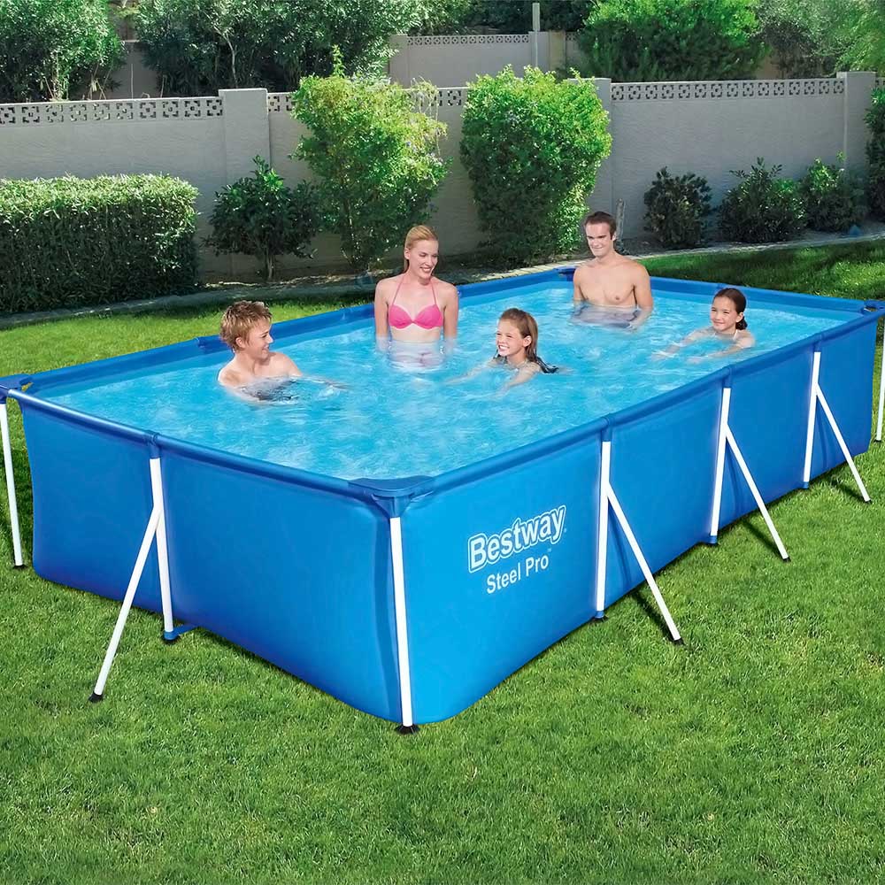 Bestway - Steel Pro Rectangular Pool Set 400x211x81cm - Blue
