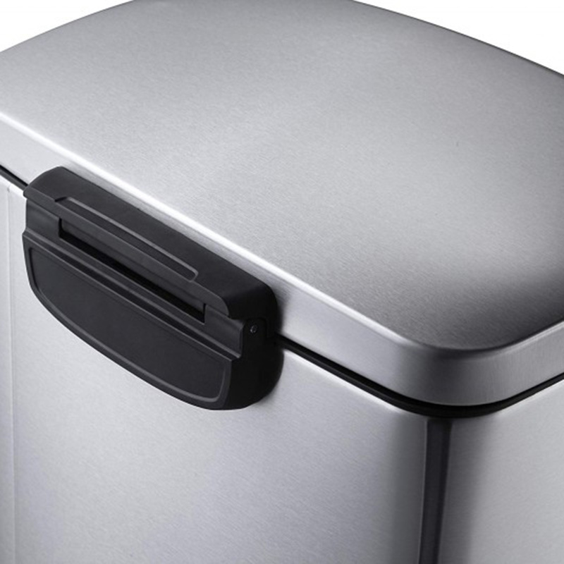 EKO Della Rectangular Step Waste Bin With Soft Close Lid 12L