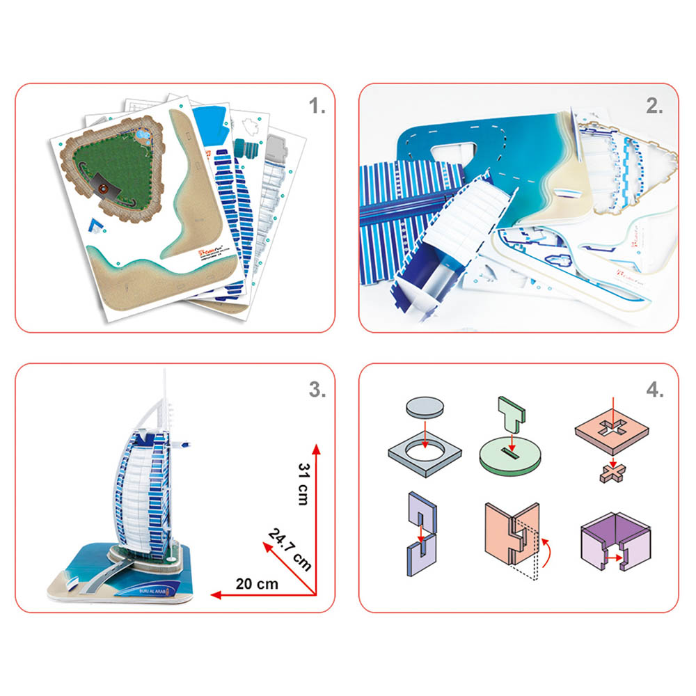 CubicFun - 3D Puzzle Burj Al Arab - 46pc
