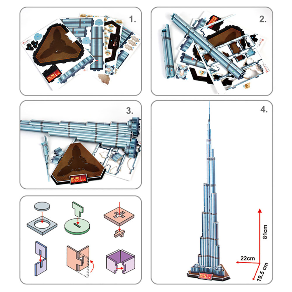 CubicFun - 3D Puzzle Burj Khalifa - 92pc